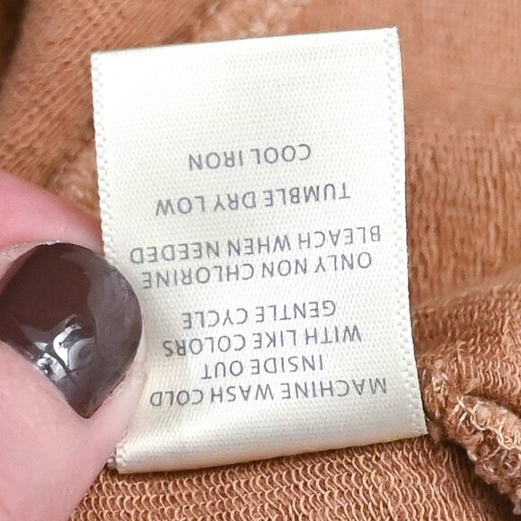 Cuyana Large Tan Terry Pima Cotton Joggers Cropped - Picture 7 of 7